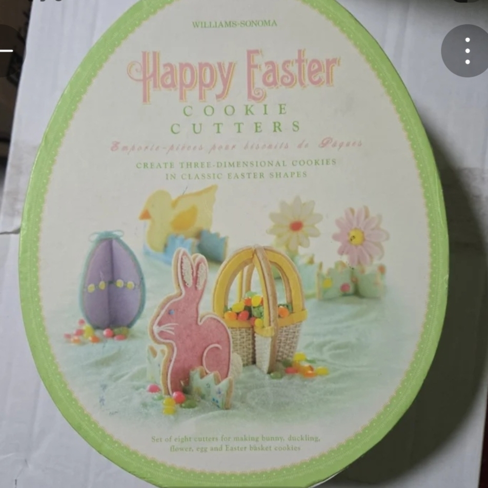 Williams Sonoma Pastel Easter Cookie Cutter Set - Pink, Yellow, Purple, Green